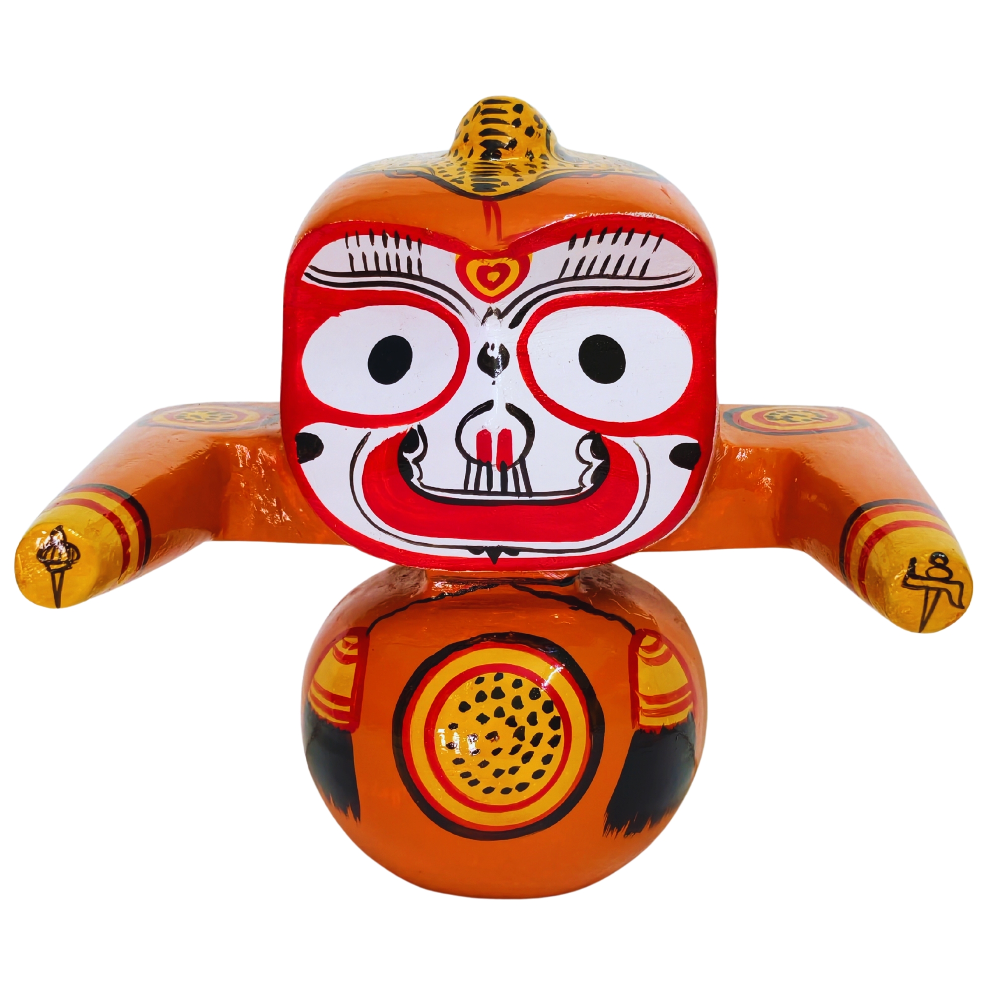 Handcrafted Wooden Jagannath Balabhadra Subhadra Idol Set – Traditional Puri Art