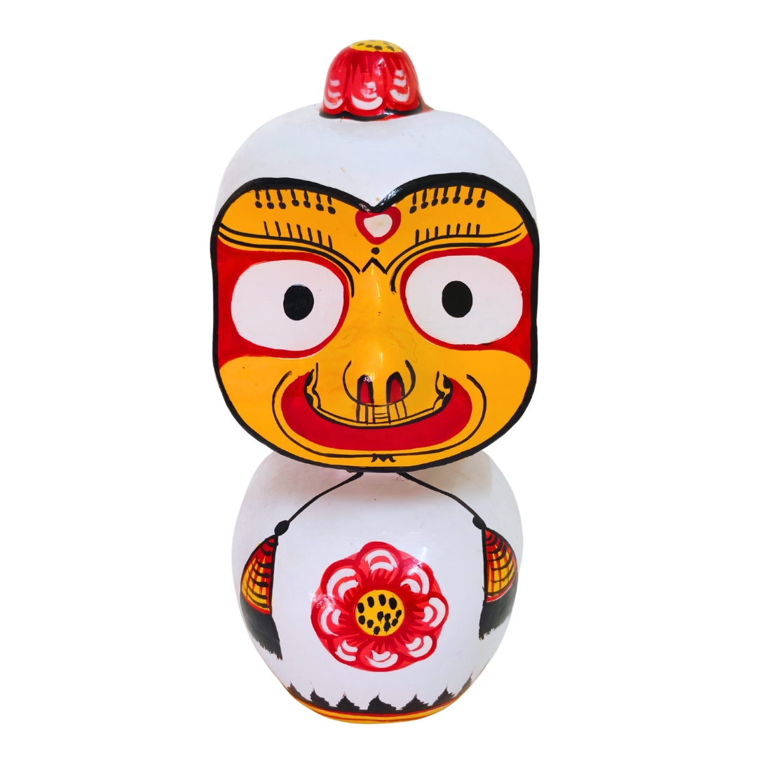 10 Inch Pure Neem Wood Jagannath Balabhadra Subhadra Idol Set – Handmade Puri Art