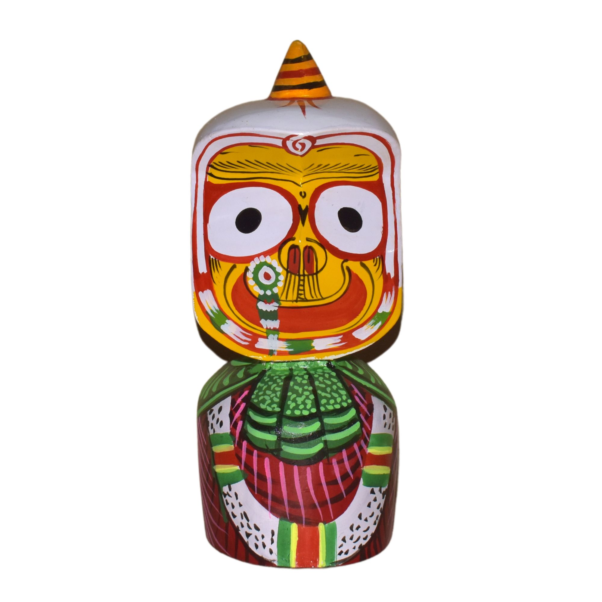 6 Inch Handcrafted Jagannath Balabhadra Subhadra Idol Set – Decorative Wooden Showpiece