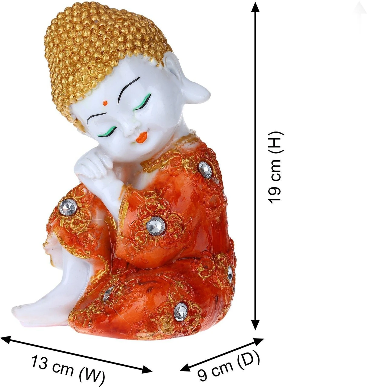 Cute Baby Buddha Monk Statue – Decorative Showpiece for Home & Office