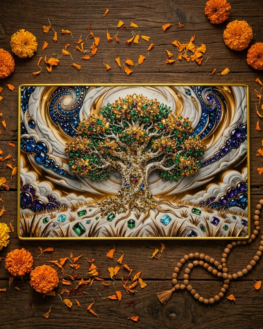Premium Tree of Life Wall Frame – Luxury Crystal Art Home Decor - Image 1