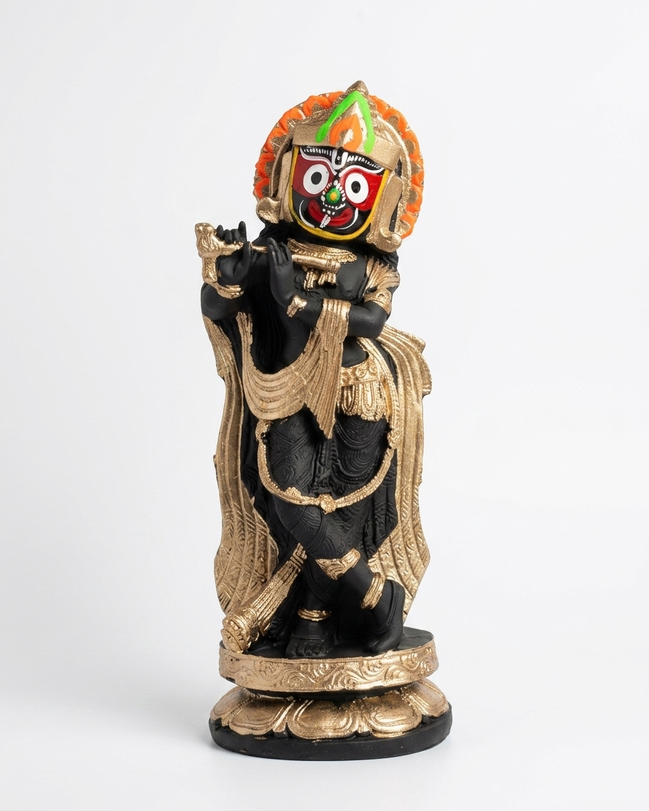 Premium Jagannath Krishna Statue – Flute Playing Decorative Idol for Home Temple