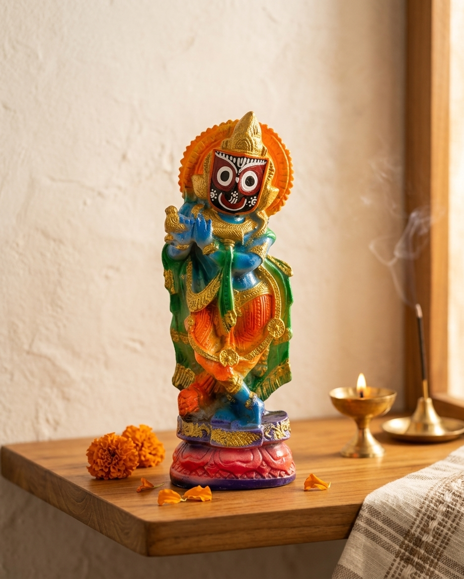 Shree Jagannath Standing Idol – Premium Multicolor Decorative Statue - Image 2
